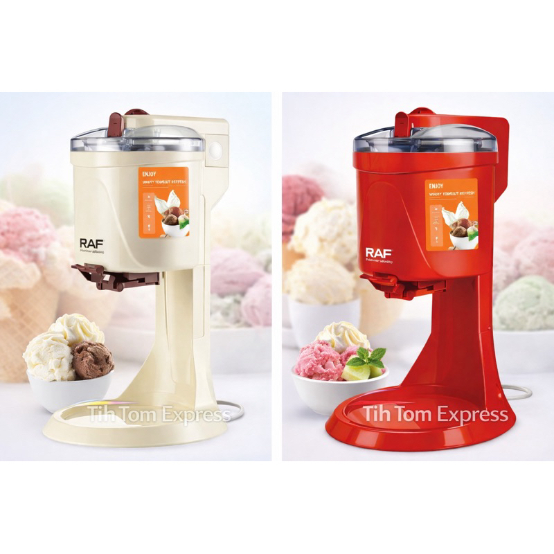 Sorveteira Elétrica RAF 1L Faz Sorvete em ate 10min Gelato Sorbet Rápido 220V