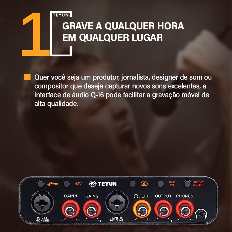 Placa de Som Profissional Q-26 Kit Completo para Podcast e Live — imagem 2 de 2