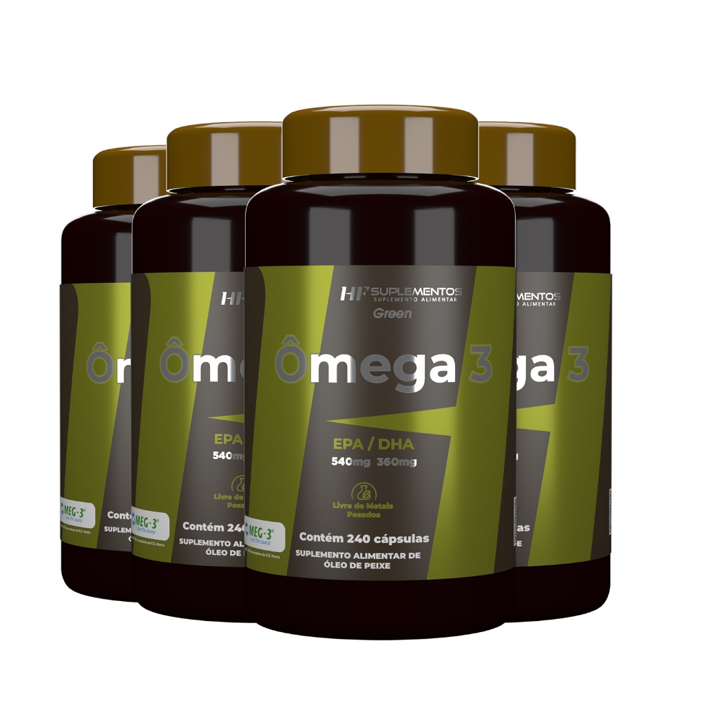 4X ÔMEGA 3 240CAPS MEG-3 HF SUPLEMENTOS