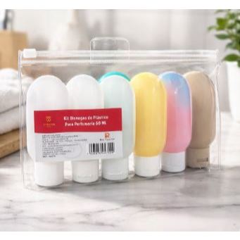 Kit Bisnagas De Plásticos Para Perfumaria 60 Ml Variados