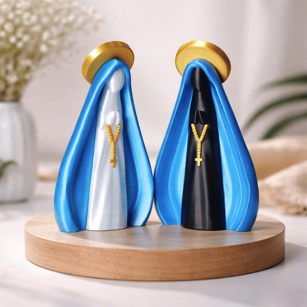 Estátua Nossa Senhora Aparecida Decorativa Minimalista Decoração Moderna Religiosa Delicada Católica