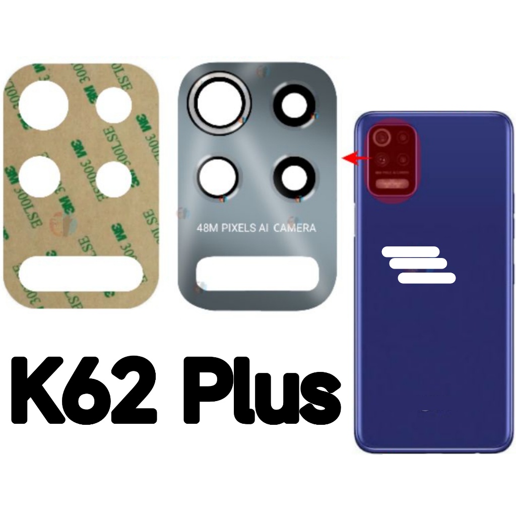 Vidro da Camera Para K62 Plus / K62+ Lente da Câmera Traseira Vidrinho Traseiro
