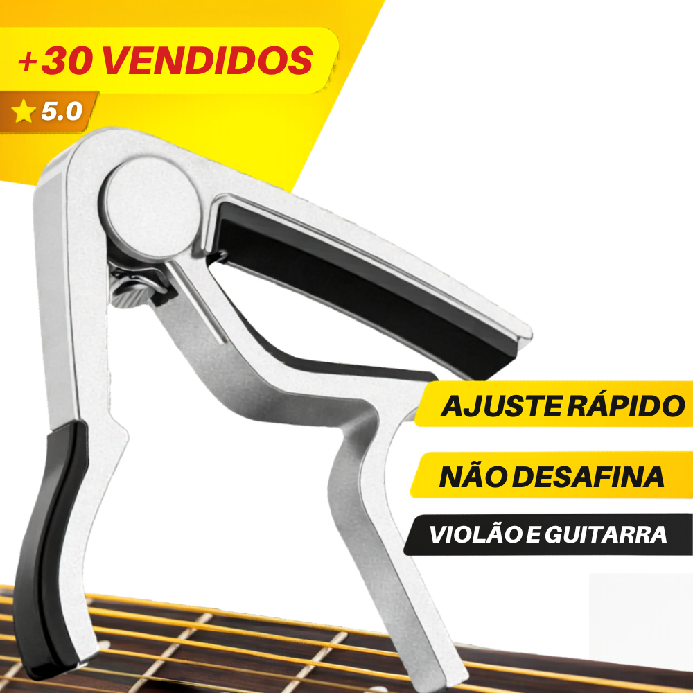 Capotraste Violão Guitarra Ajuste Rápido Profissional Não Desafina Universal