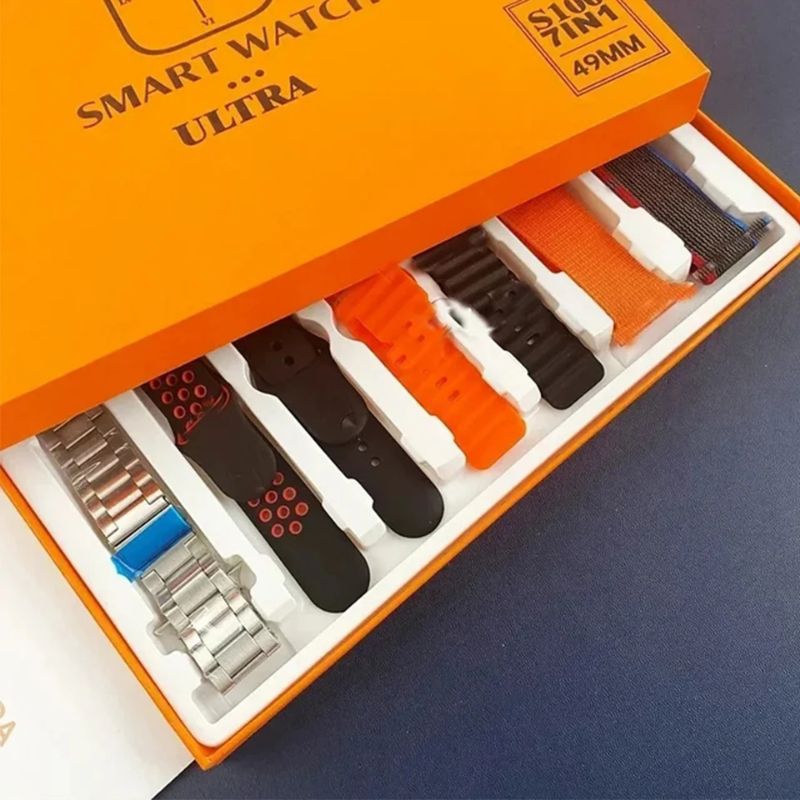 Smartwatch Ultra S100 7 em 1 – Tecnologia, Estilo e Versatilidade no Seu Pulso