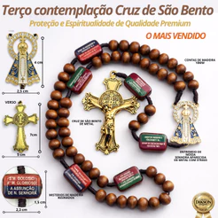1 a 4 Terços Contemplação Dos Mistérios São Bento Terço Nossa Senhora Aparecida Católico Proteção Fé