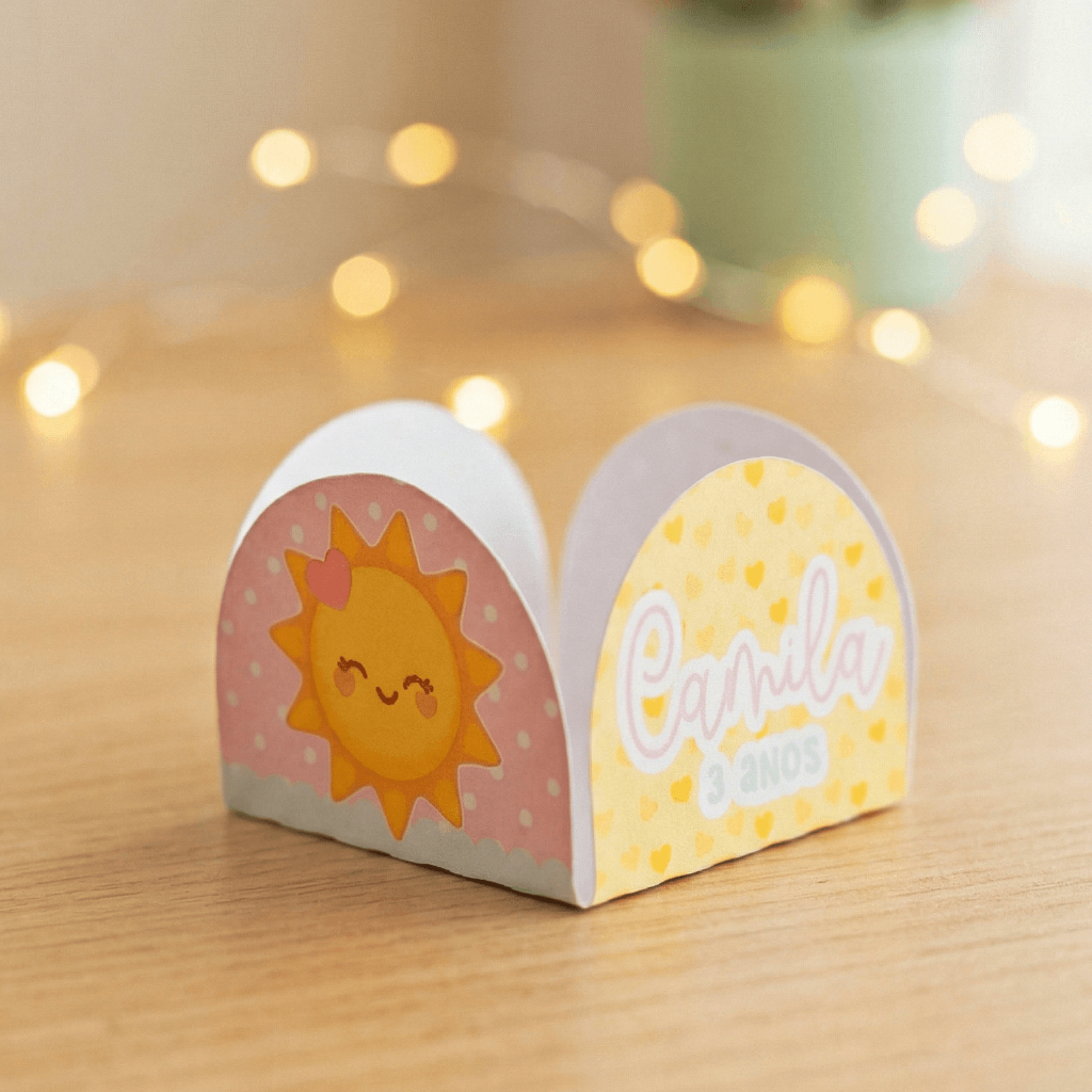 Forminhas de Doces Personalizadas Raio de Sol | Brigadeiro Docinho Decoração Festa Aniversário Lembrancinhas