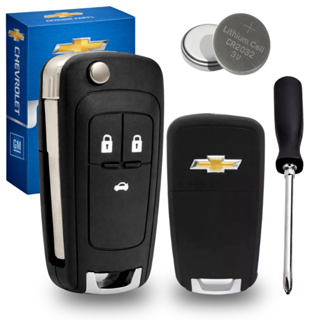 Capa Chave Canivete GM 3 Botões Onix Cruze Montana Prisma Spin Sonic Tracker S10 2012 a 2018 + Kit em Oferta na Shopee