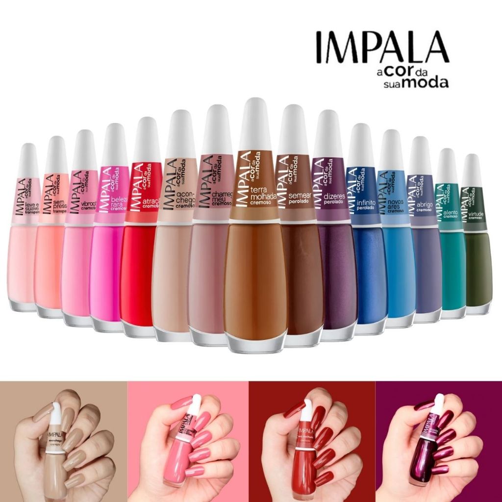 Esmalte Impala kit com tons escuros e claros a cor da sua moda manicure pedicure atacado