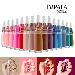 Esmalte Impala kit com tons escuros e claros a cor da sua moda manicure pedicure atacado