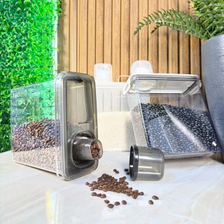 Porta Mantimentos com Bico Dosador e Trava Lateral Pote Hermético para Açúcar Farinha Grãos - Organizador Cozinha