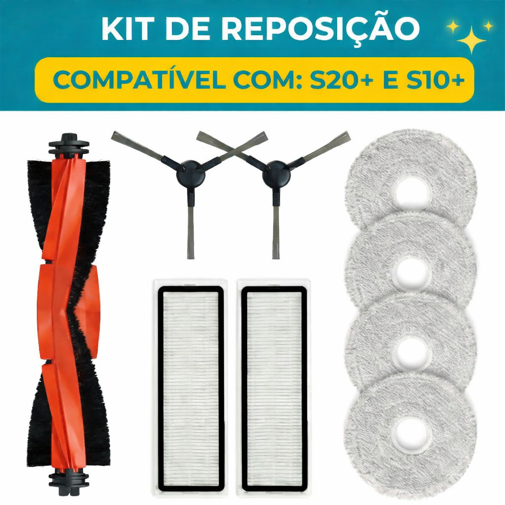 Kit acessórios para Xiaomi Aspirador Robot S20+ S10+ X10+ X20+