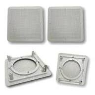 Par De Arandela Quadrada Branca 6" Permak Para Auto Falante