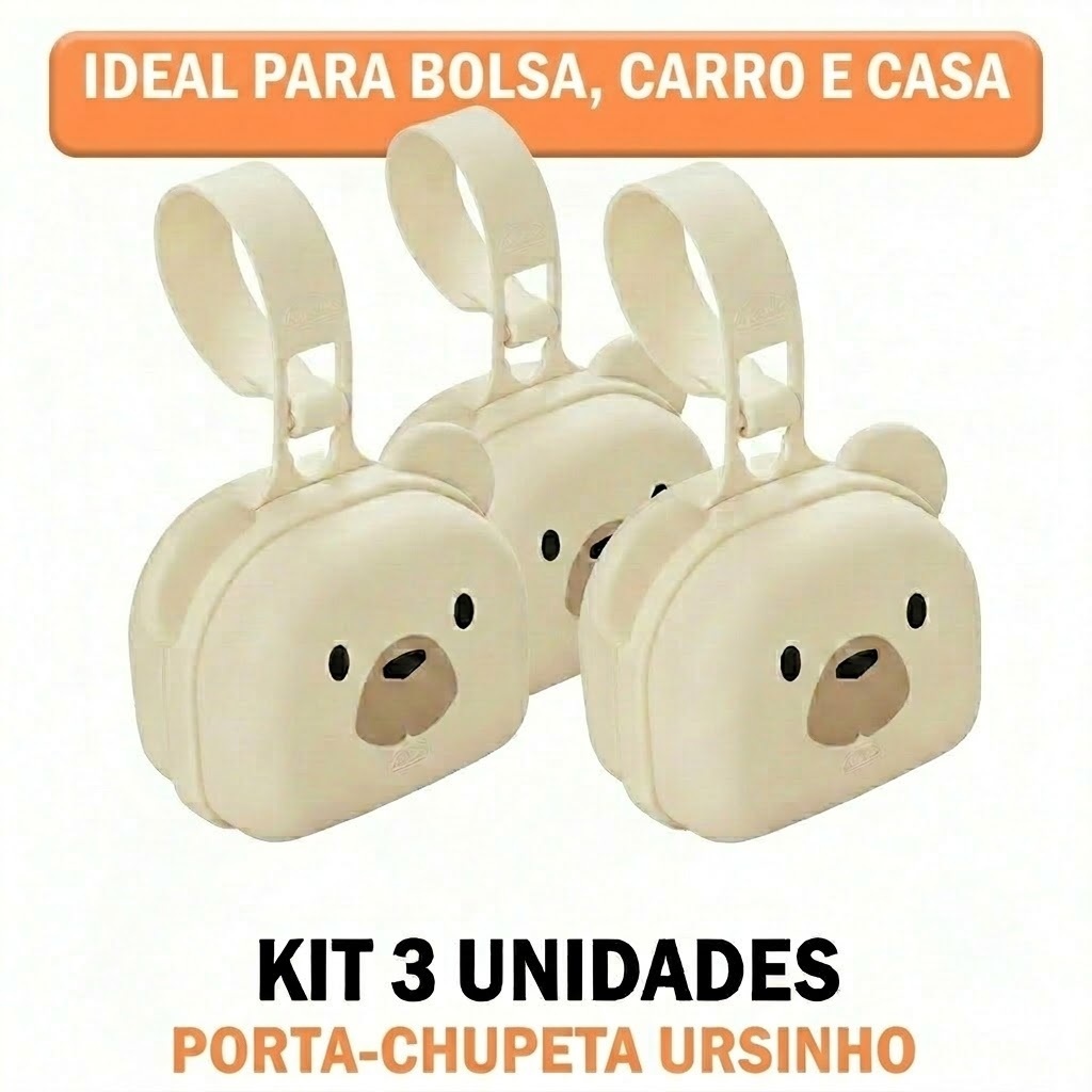 Porta Chupeta Bico Sossego Plasútil Estampado Case Protetor com Alça Enxoval Bebe Completo