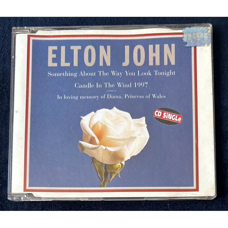 CD Single Elton John Candle In The Wind 1997  Tributo Princesa Diana Something About The Way You Look Tonight
