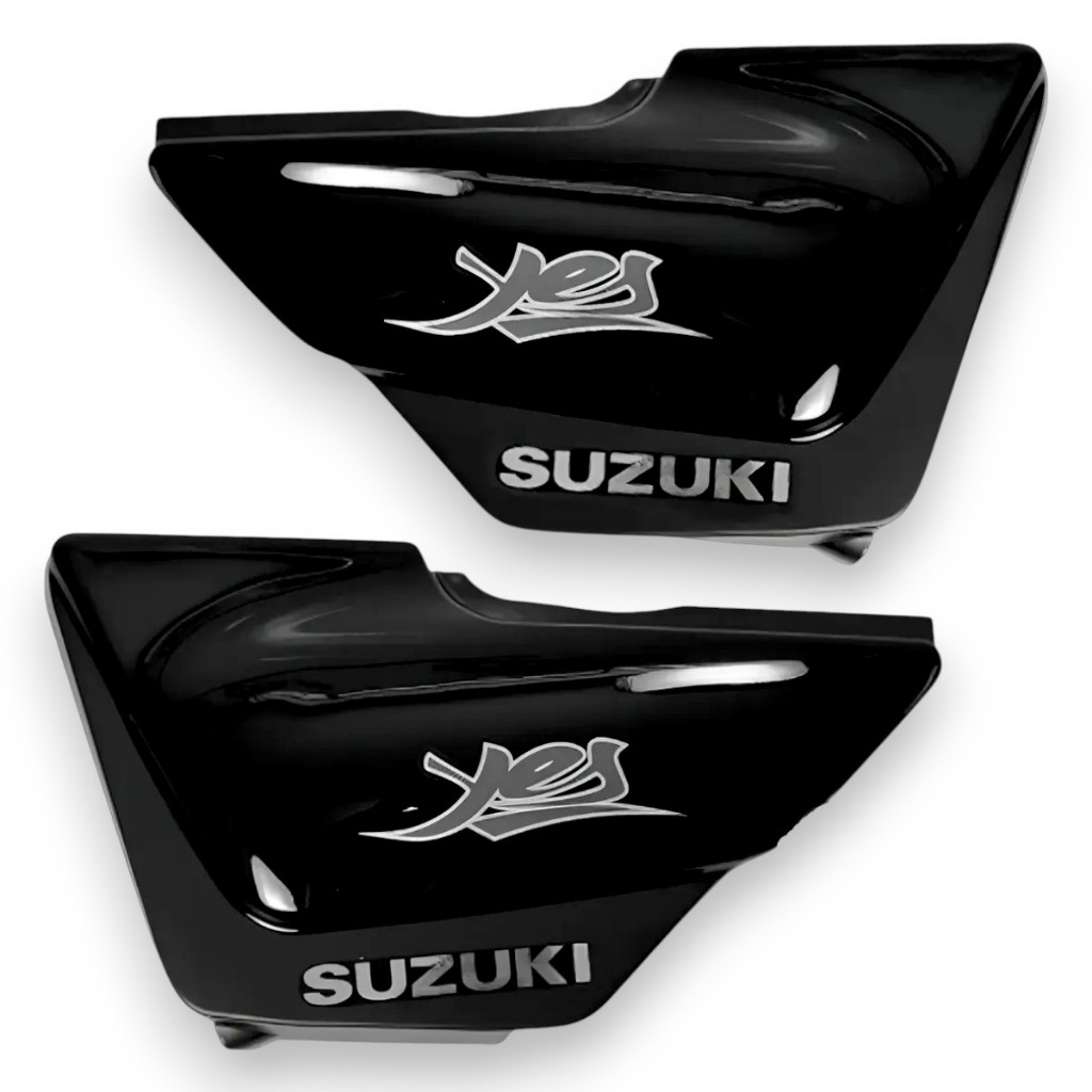 Tampa Lateral Yes 125 Suzuki Preto Carenagem Com Adesivo Aba