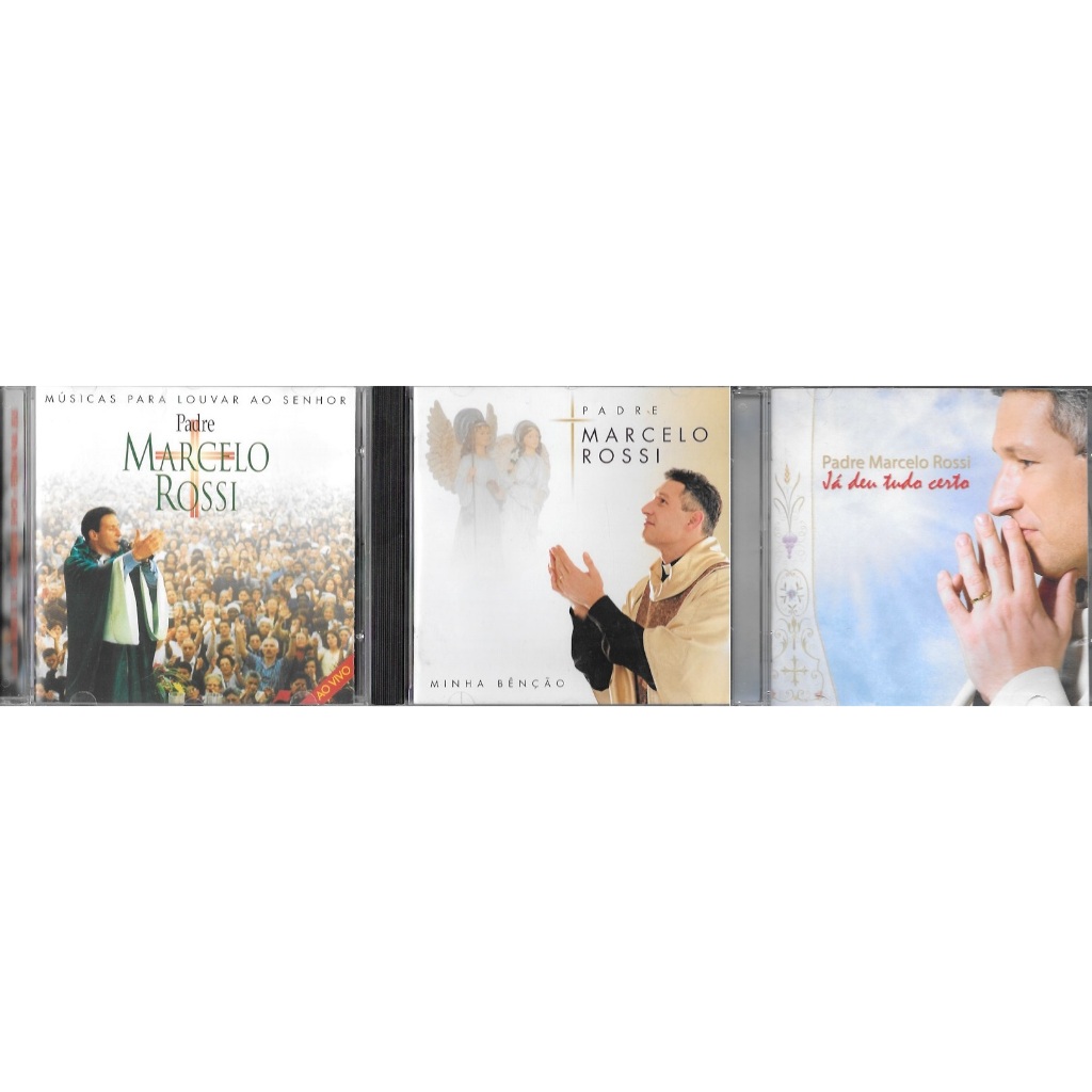 Kit 3 de CD do Padre Marcelo Rossi: Músicas para louvar ao Senhor + Minha Bênção + Já Deu Tudo Certo