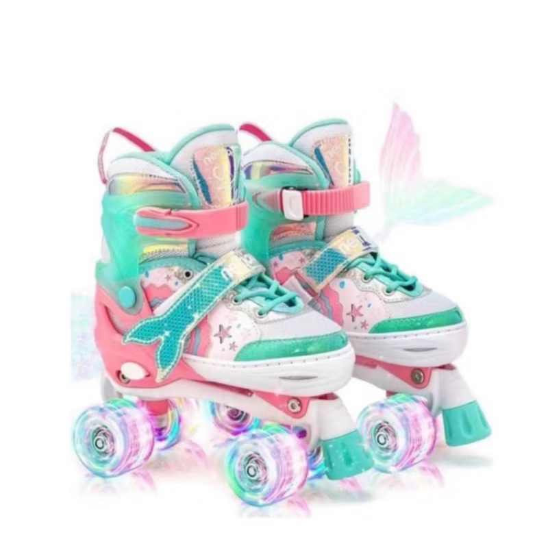 Patins Infantil 4 Rodas Com Luz De Led Top!!!Patins Sem Kit Proteção Menina Promoção