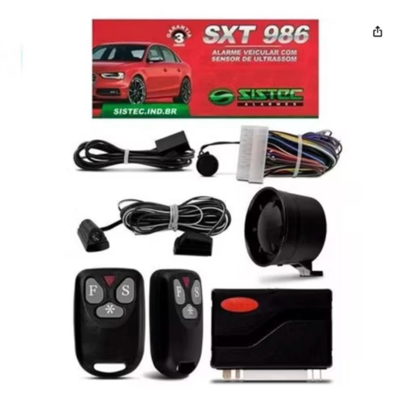 Alarme Automotivo Sistec Universal C/ 2 Controles 986