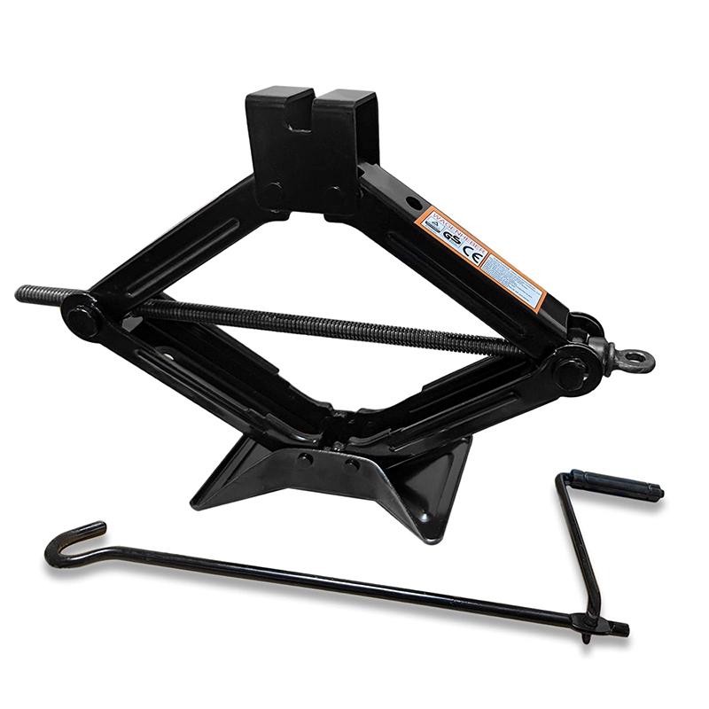 Macaco de Carro Tesoura 2T com Chave de Roda, Elevador Portátil para Emergência Veicular, Ideal para Carros e SUVs