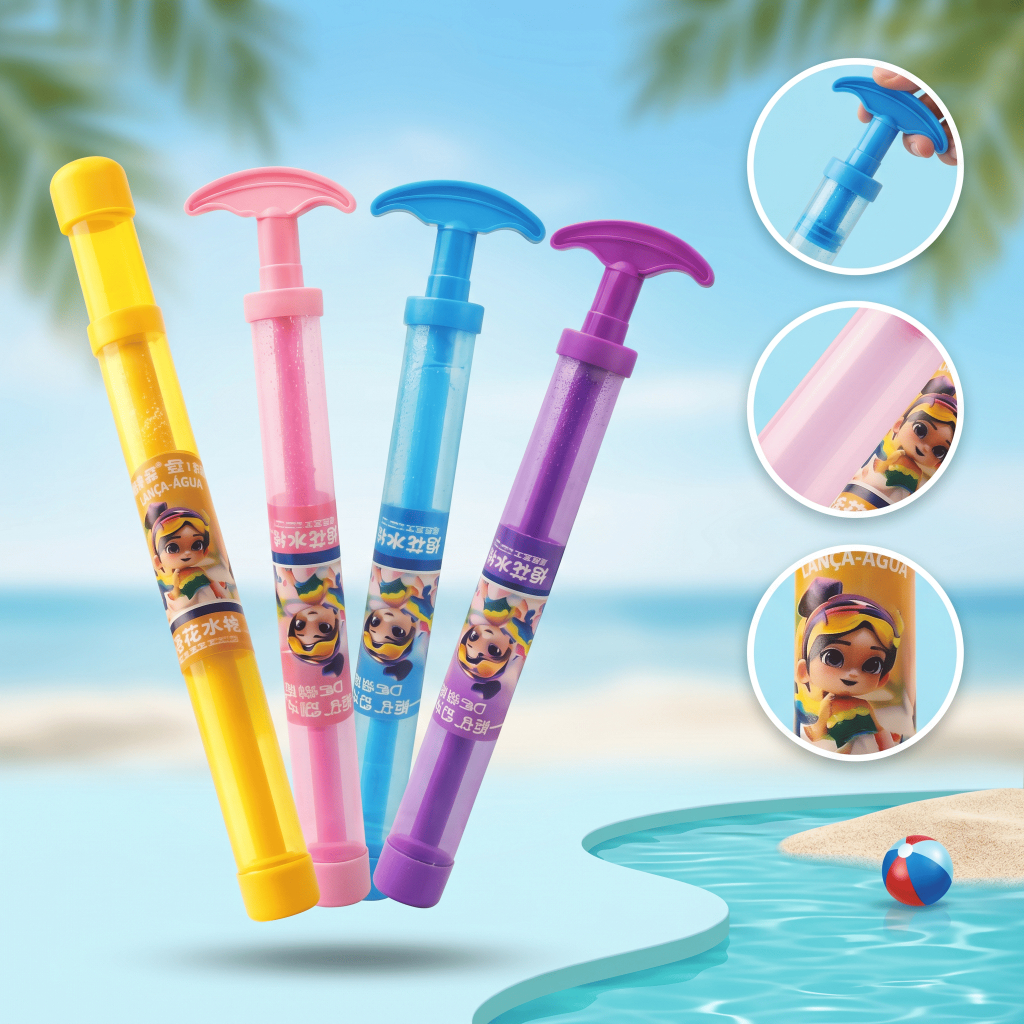 Lança Água Pump Infantil – Brinquedo Super Jato Longo para Piscina e Praia