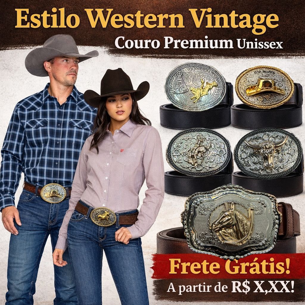 Cinto  Masculino Adulto Fivela Country Cowboy Rodeio
