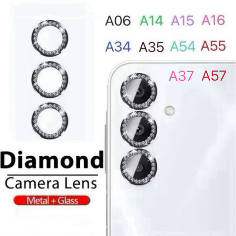 Película Lente Câmera com Brilho para Samsung Galaxy A05 A06 A14 A15 A16 A34 A35 A54 A55 A37 A57