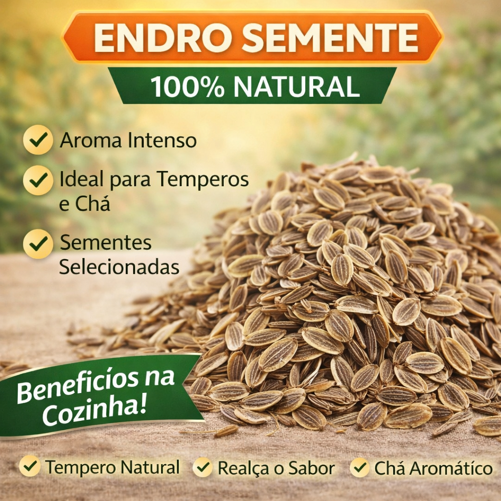 Endro Semente 100% Natural – Tempero Aromático para Chá e Uso Culinário