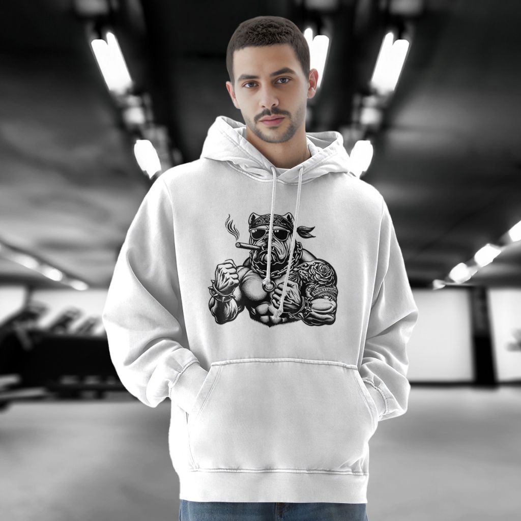 Moletom Cão forte com estilo rebelde  Estampado Moda diferente e Conforto Máximo moda 100% atualizado