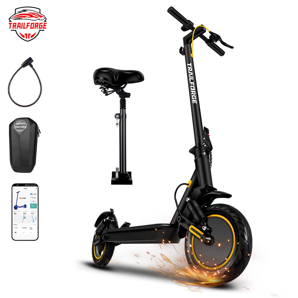 Trailforge-T1 Patinete Elétrico 10 polegadas 600W 10.4AH 35km Autonomia  APP bluetooth