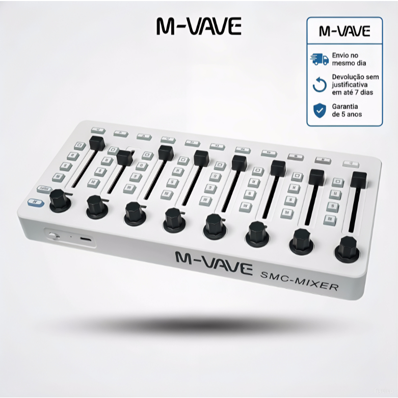 M-VAVE SMC-Mixer Wireless MIDI Controller Mixing Console BT Connection USB Controller Mixer for Most Electroacoustic Ins