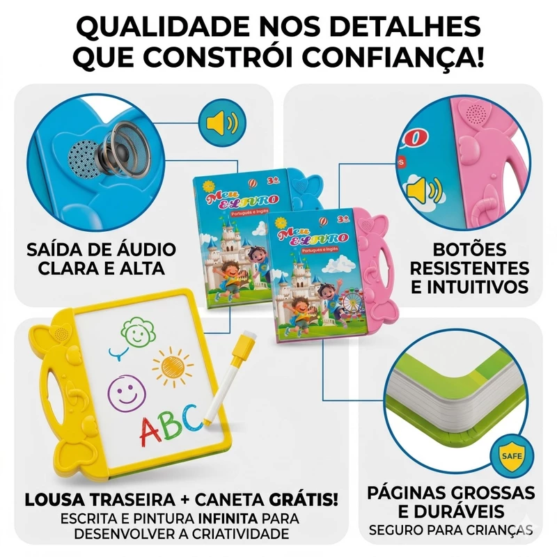 Livro Sonoro Interativo Infantil em Português e Inglês — foto 9
