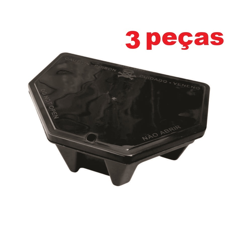 Kit 03 Porta Isca Com Chave para Proteção Para Crianças e Animais