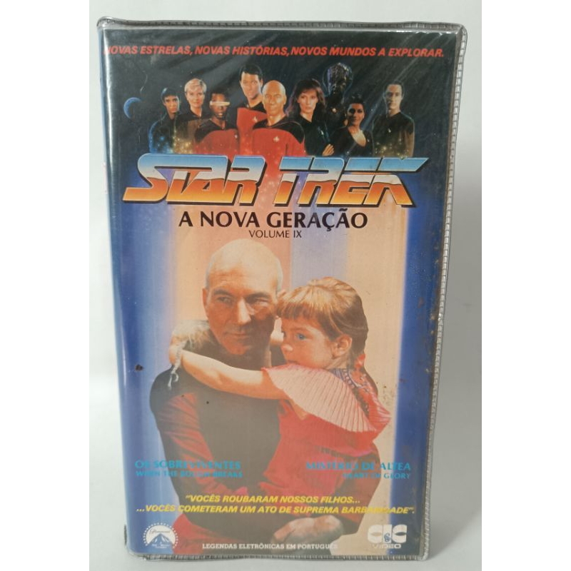 VHS Star Trek A Nova Geração Vol. 9 IX ano 1988 Jornada nas Estrelas filme clássico raridade colecionador