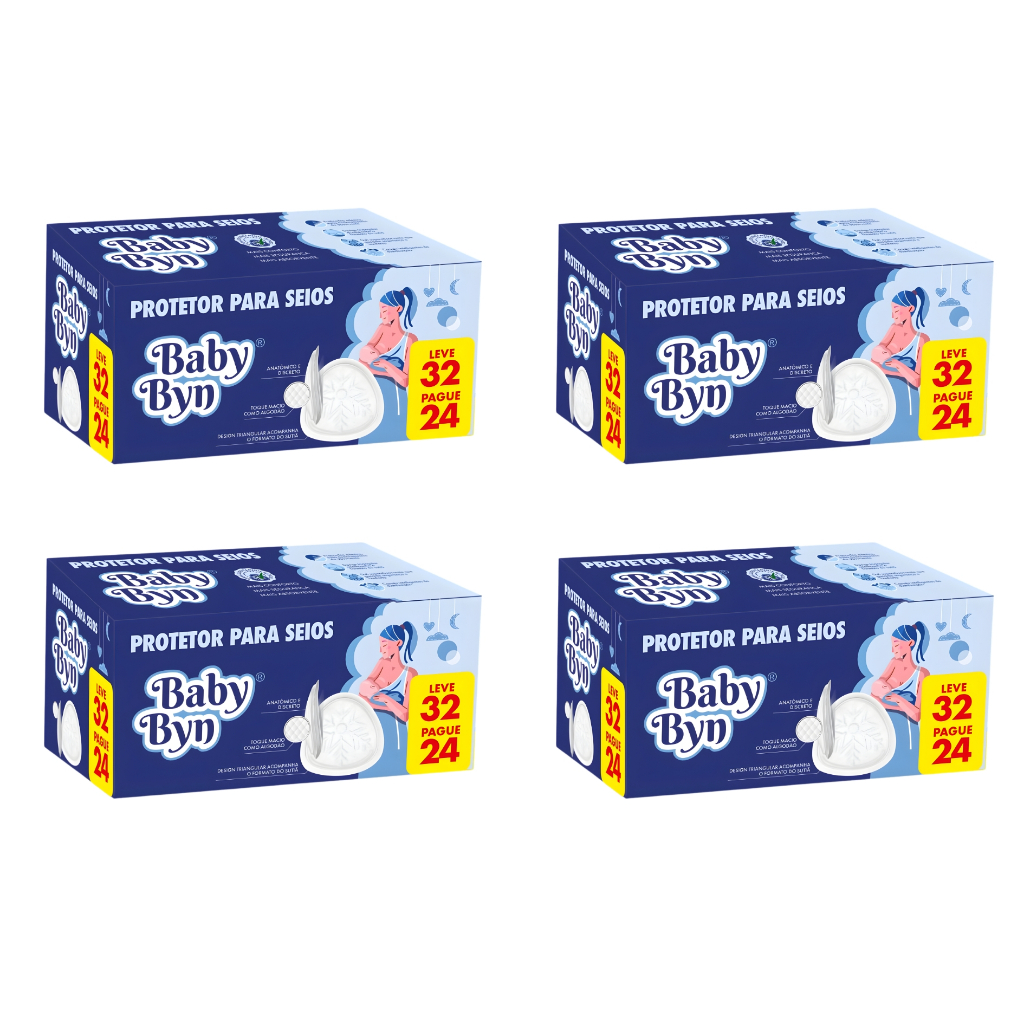 Kit Absorvente para Seios Baby Byn LV128PG96