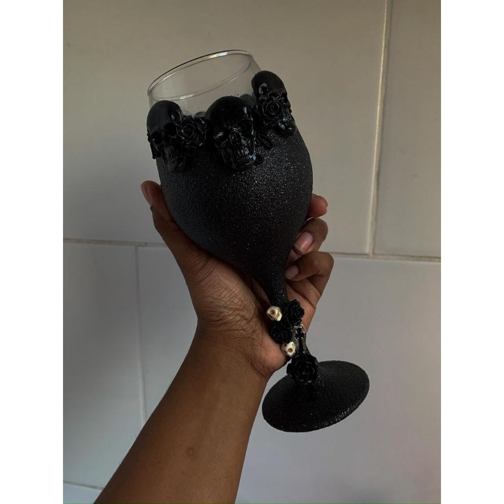 Taça Pombagira Rosa Caveira | Rosa Caveira | Taça Pombagira Personalizada