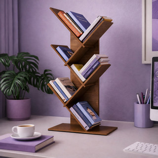 Estante Porta Livros MDF Organizador Mesa Revistas Escritório Casa Compacto