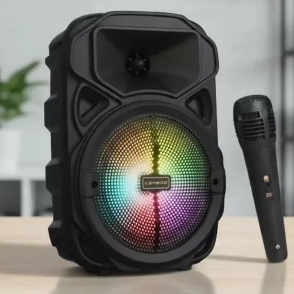 mega caixa de som potente amplificada 100w com microfone Bluetooth Rádio Pendrive karaokê bivolt