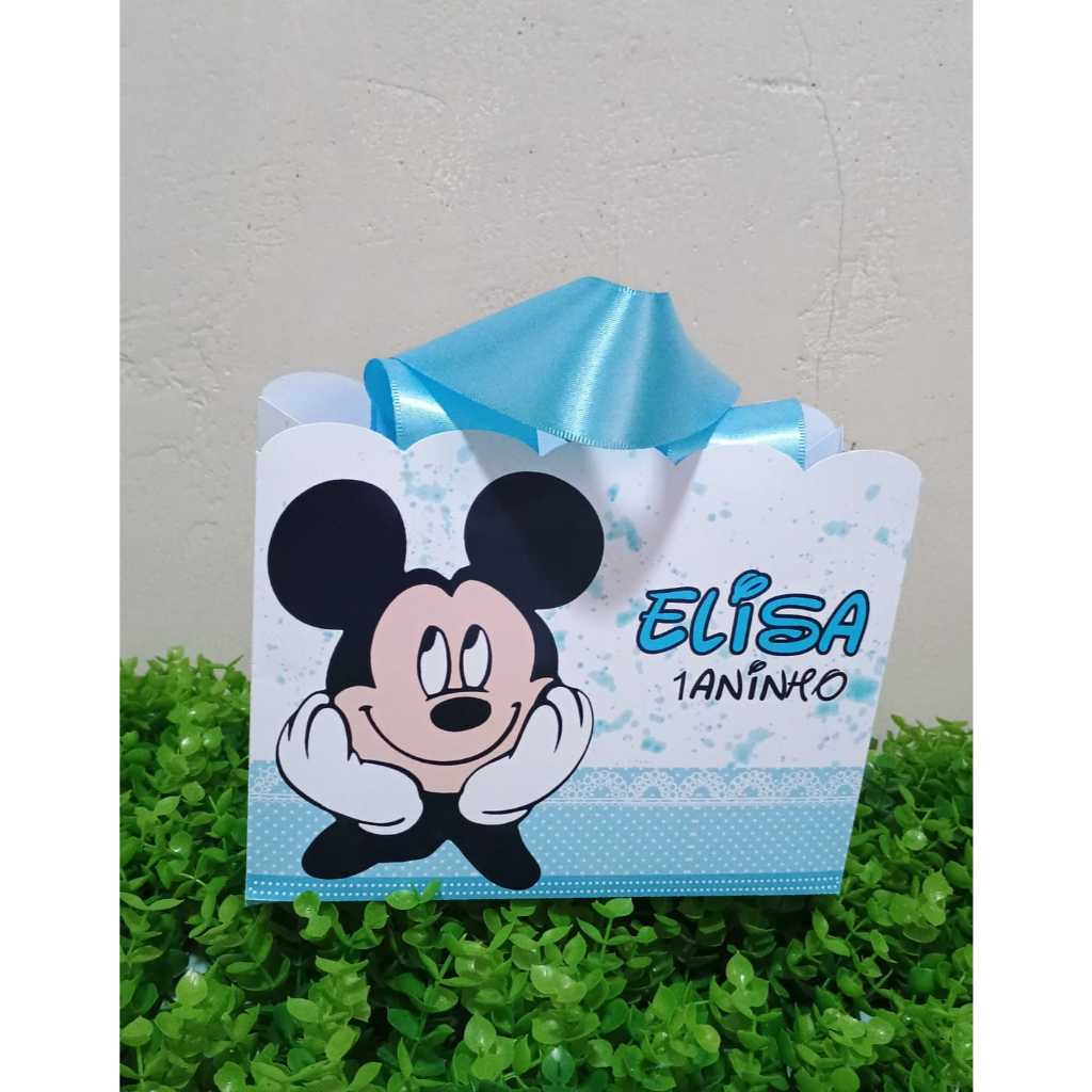 Sacolinha Personalizada Mickey Festa Infantil | Lembrancinha Aniversário | Fazemos Qualquer Tema