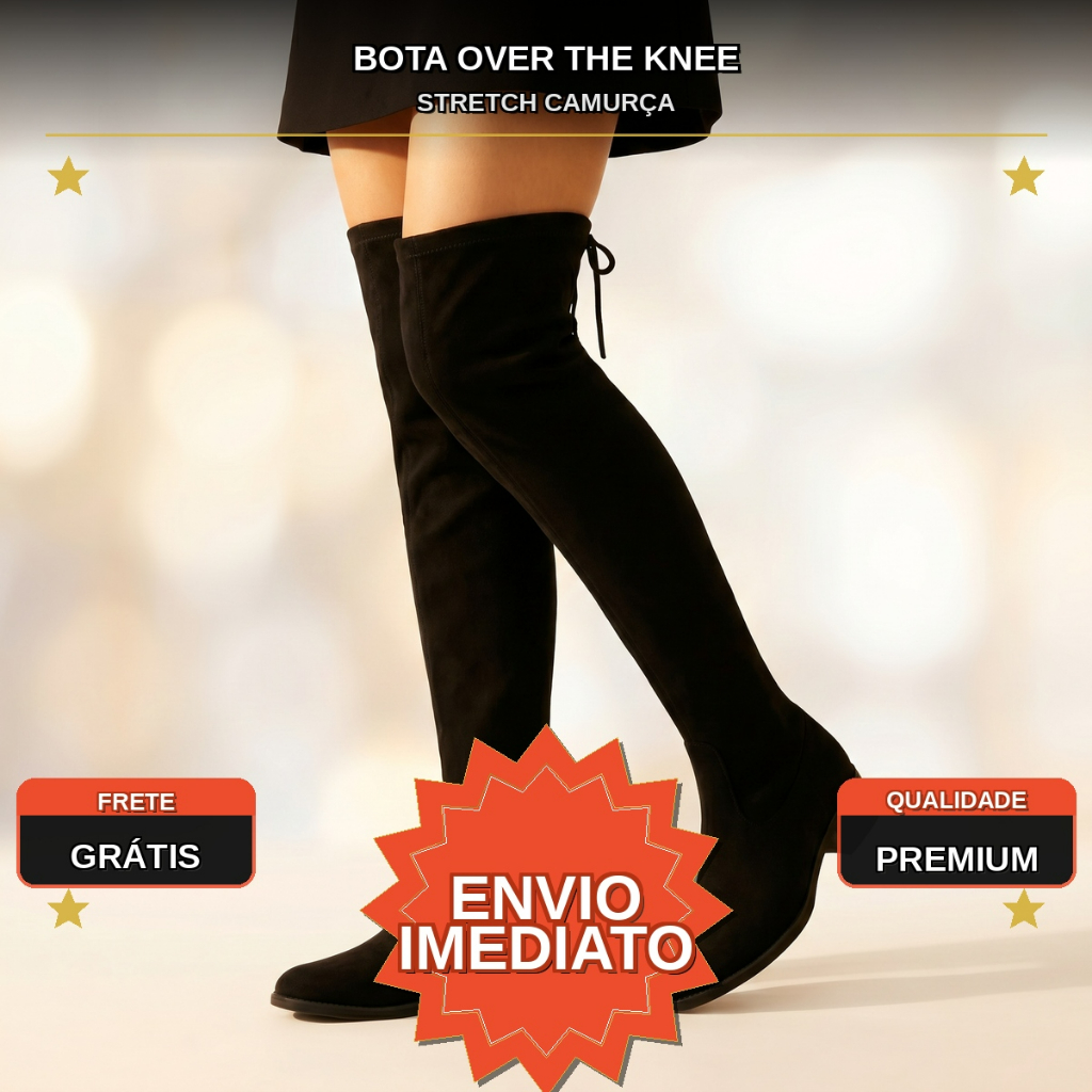 Bota Montaria Over The Knee em Camurça Frio Acima Do Joelho Rodeio Country Com Salto Envio Imediato