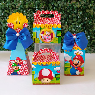 KIT PEGUE E MONTE Caixas personalizadas Super mario/ Lembrancinhas super mario/ festa super mario