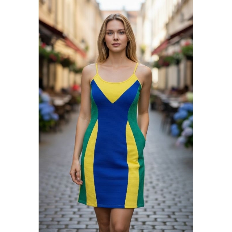Vestido Feminino Malha Ana Ruga Canelado Ajustado Confortável Elegante