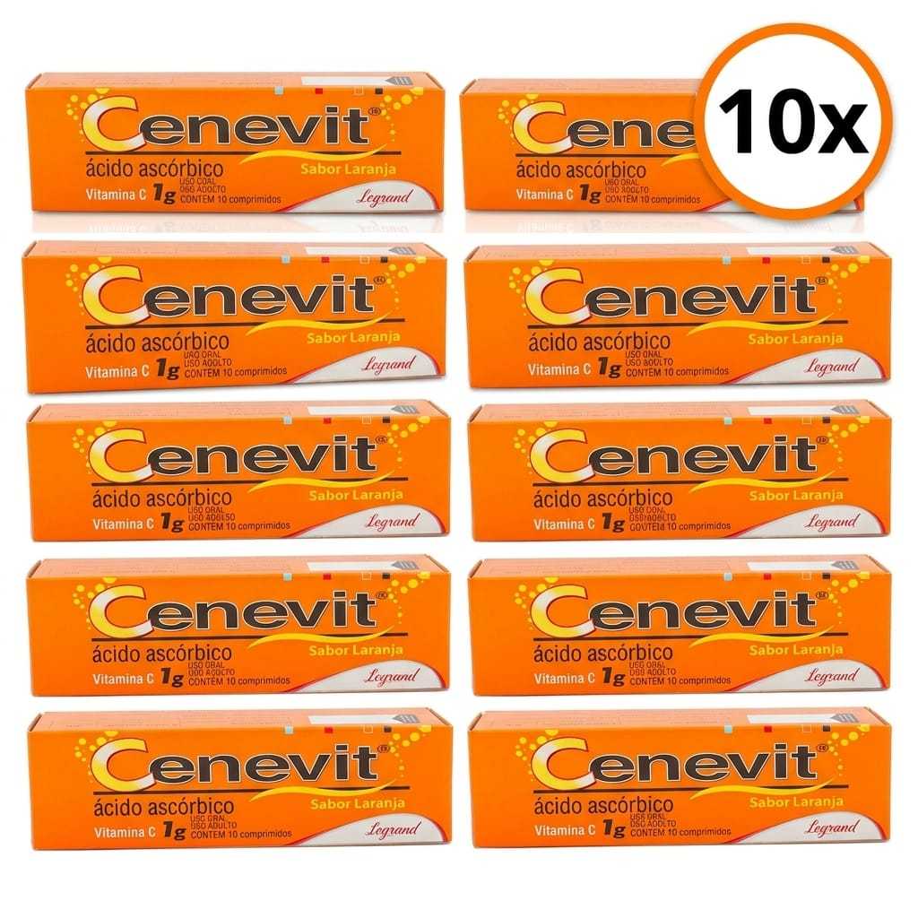 Kit Vitamina C 1g Cenevit Comprimidos Efervescentes Imunidade Energia Antioxidante
