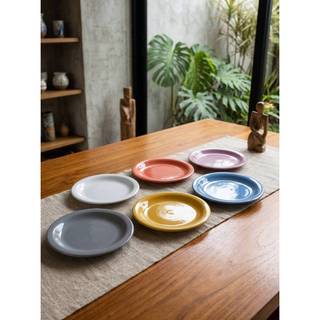 Kit 4 Pratos de Sobremesa Lanche Cerâmica Premium 19cm Mesa Posta Café da Manhã Moderno Resistente Cozinha Qualidade
