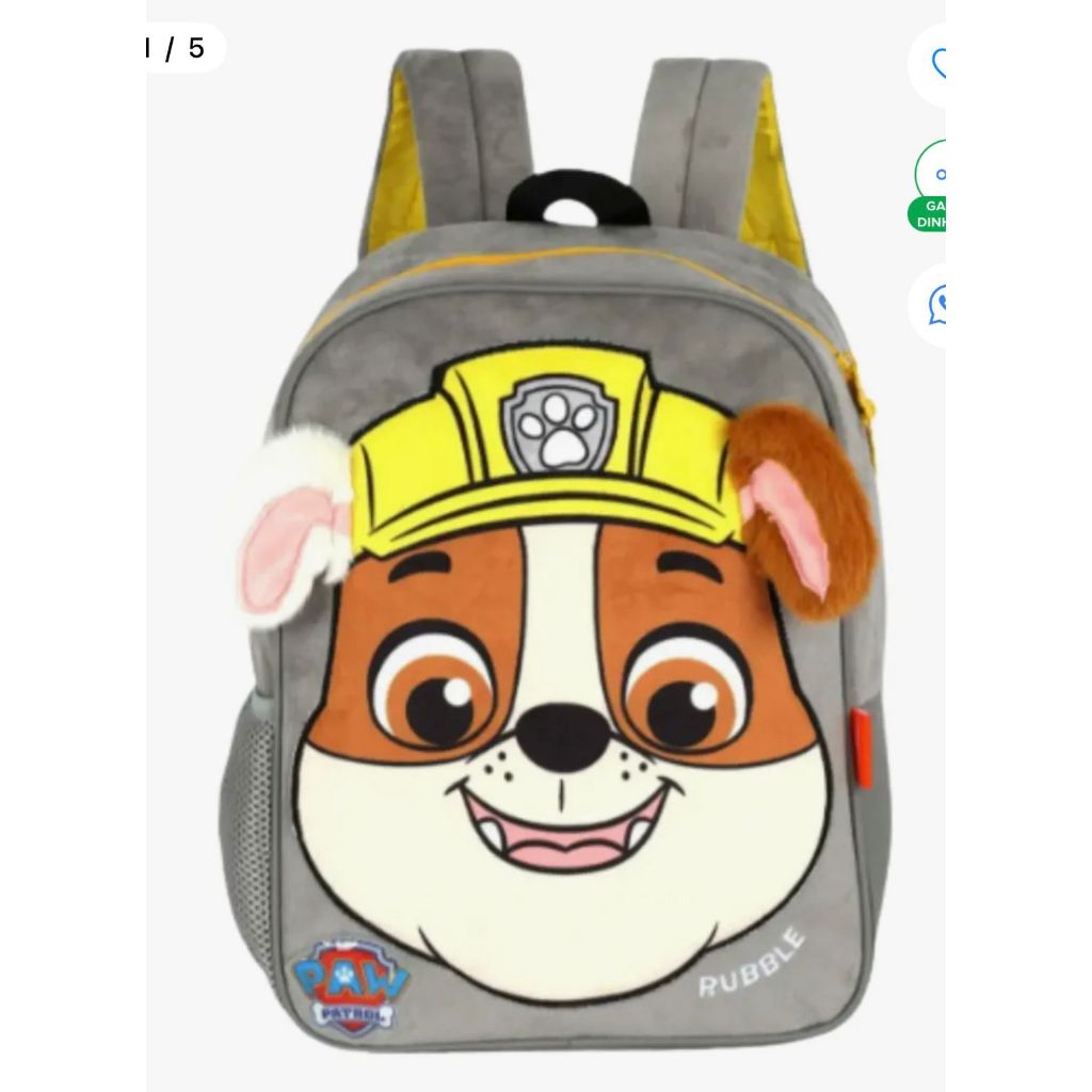 Mochila Infantil Patrulha Canina Luxcel Up4You Escolar Costas Grande 23L Reforçada Leve