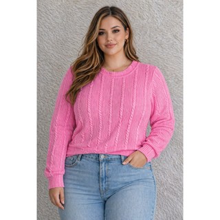 Blusa femenina pluz size manga longa
