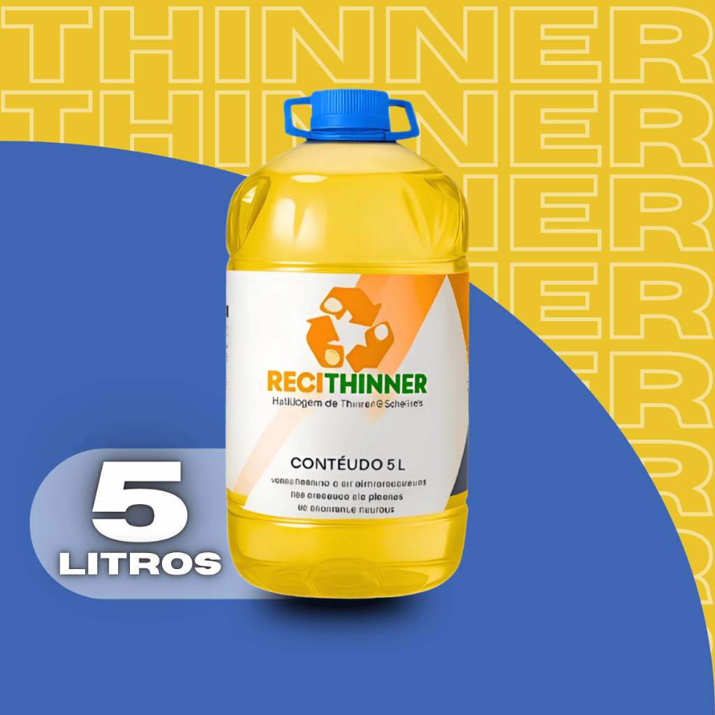 Thinner 5 Litros Forte Para Diluição De Tintas Esmalte Limpeza Ferramentas Uso Profissional