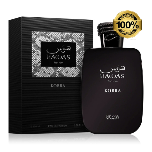 Perfume Hawas Kobra Rasasi 100ml Árabe Masculino