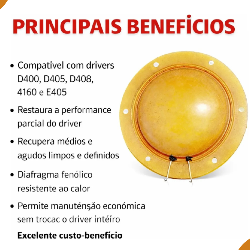 Reparo Membrana Parcial Para Reparo corneta D405 D400 D 405 D408 som automotivo
