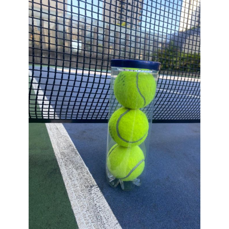 kit 3 bolas de tenis usadas originais tubo com 3 bolinhas para pet e jogar tenis recreação