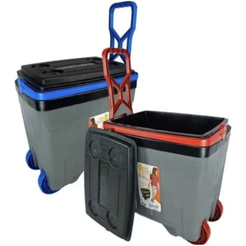 Cooler Caixa Térmica 34 Litros com Rodinhas Camping Pesca